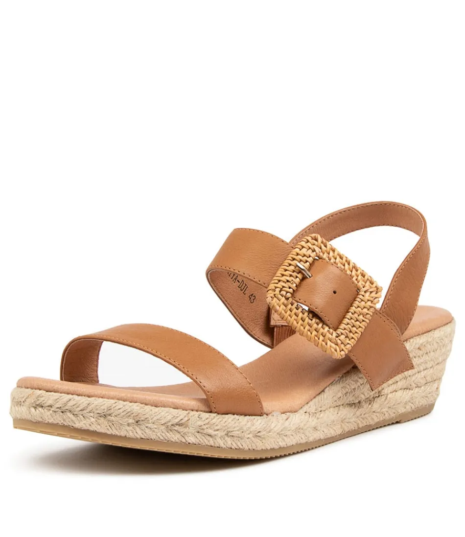 Women DJANGO & JULIETTE Espadrilles<Samiya Lrg Dk Tan Leather