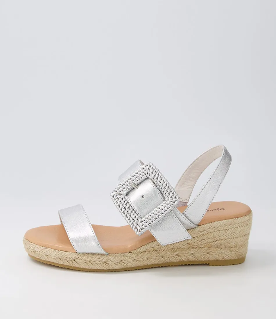 Women DJANGO & JULIETTE Espadrilles<Samiya Silver Leather Buckle Espadrilles