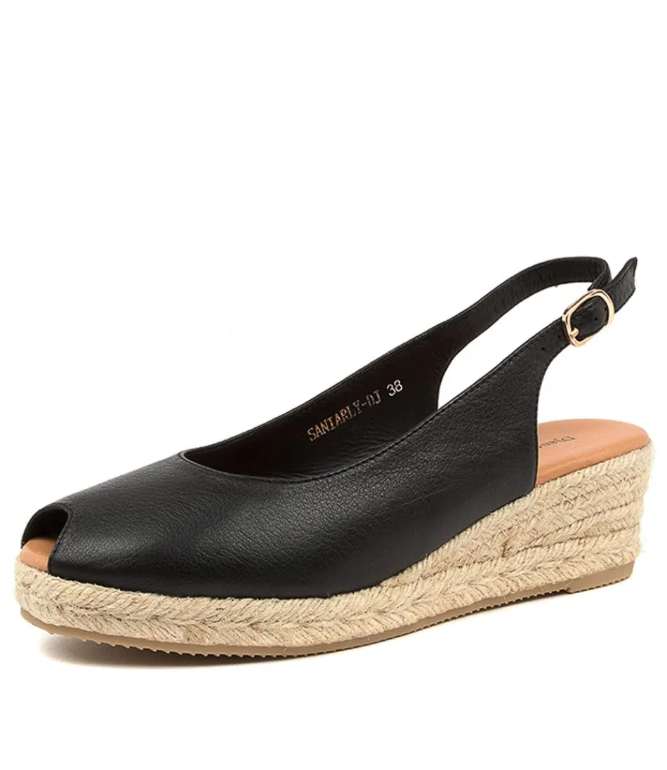 Women DJANGO & JULIETTE Espadrilles<Saniarly Black Leather