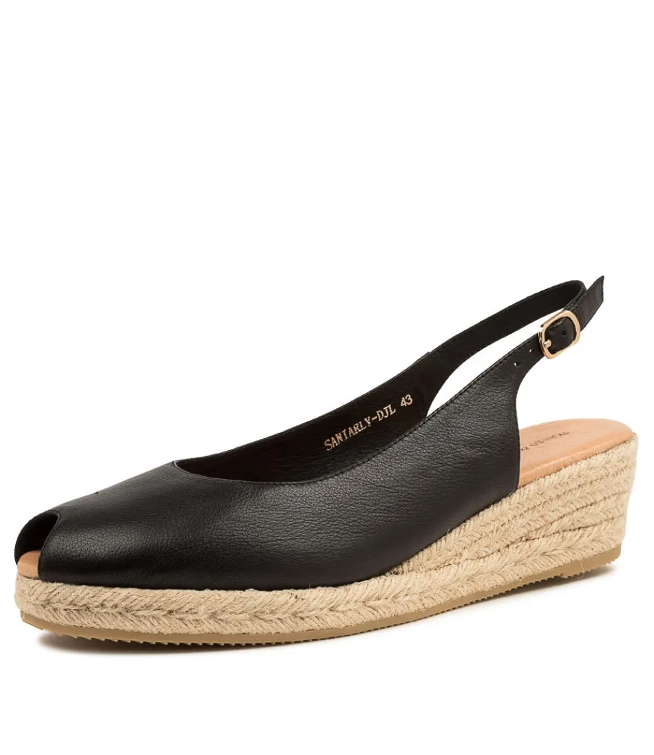 Women DJANGO & JULIETTE Espadrilles<Saniarly Lrg Blk Leather