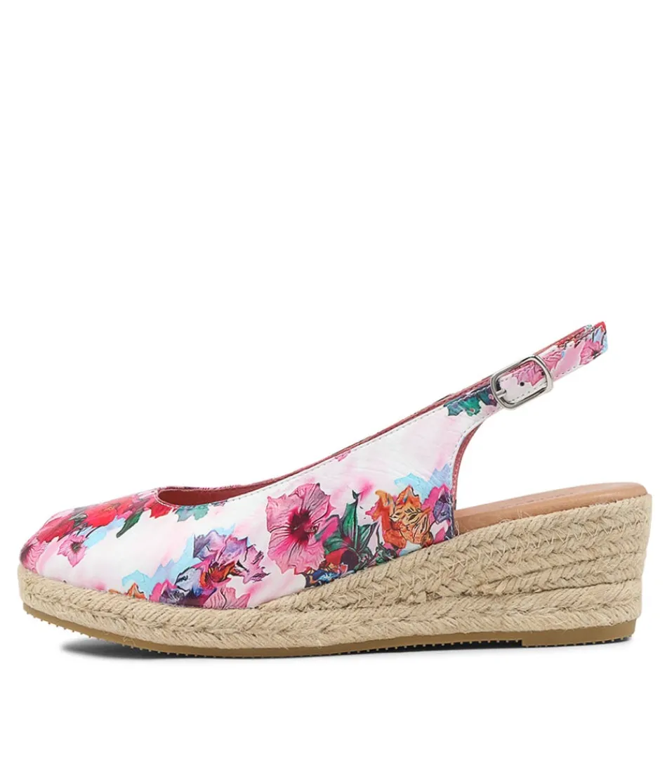 Women DJANGO & JULIETTE Espadrilles<Saniarly Poppy Print Rope Leather Sandals