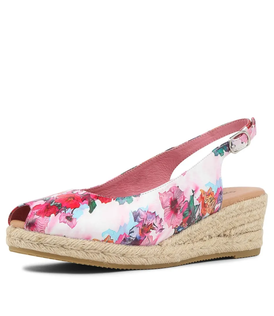 Women DJANGO & JULIETTE Espadrilles<Saniarly Poppy Print Rope Leather Sandals