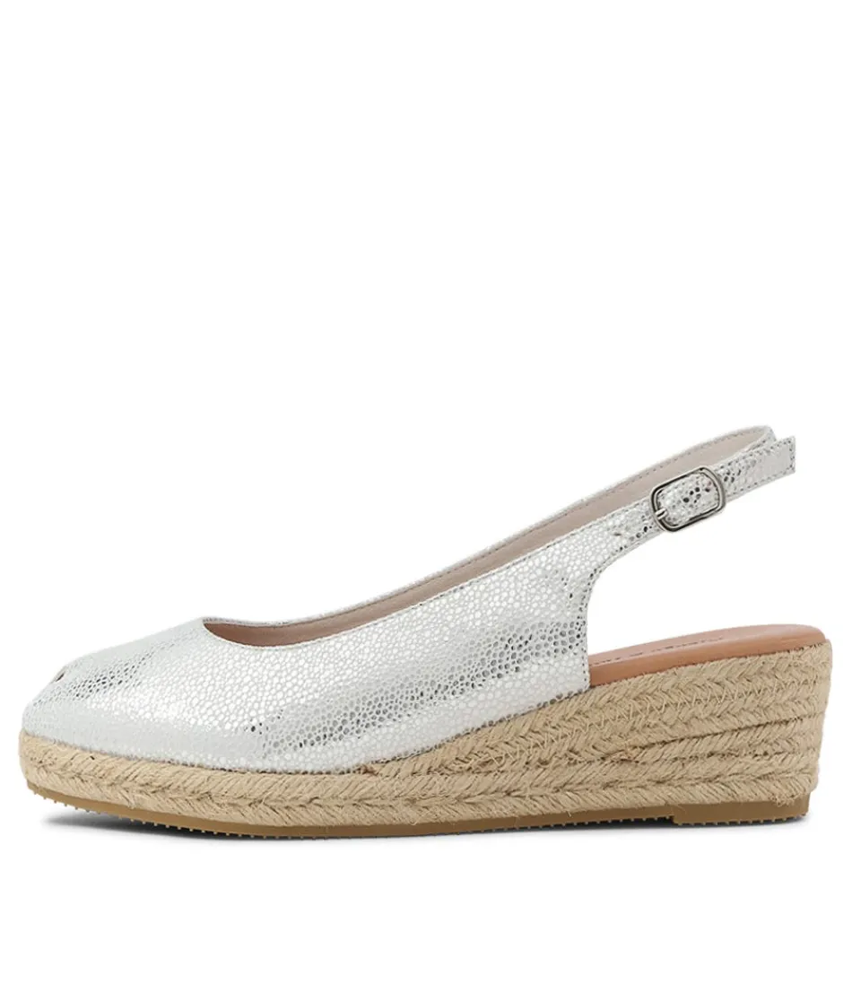 Women DJANGO & JULIETTE Espadrilles<Saniarly Silver Rope Speckle Leather Sandals