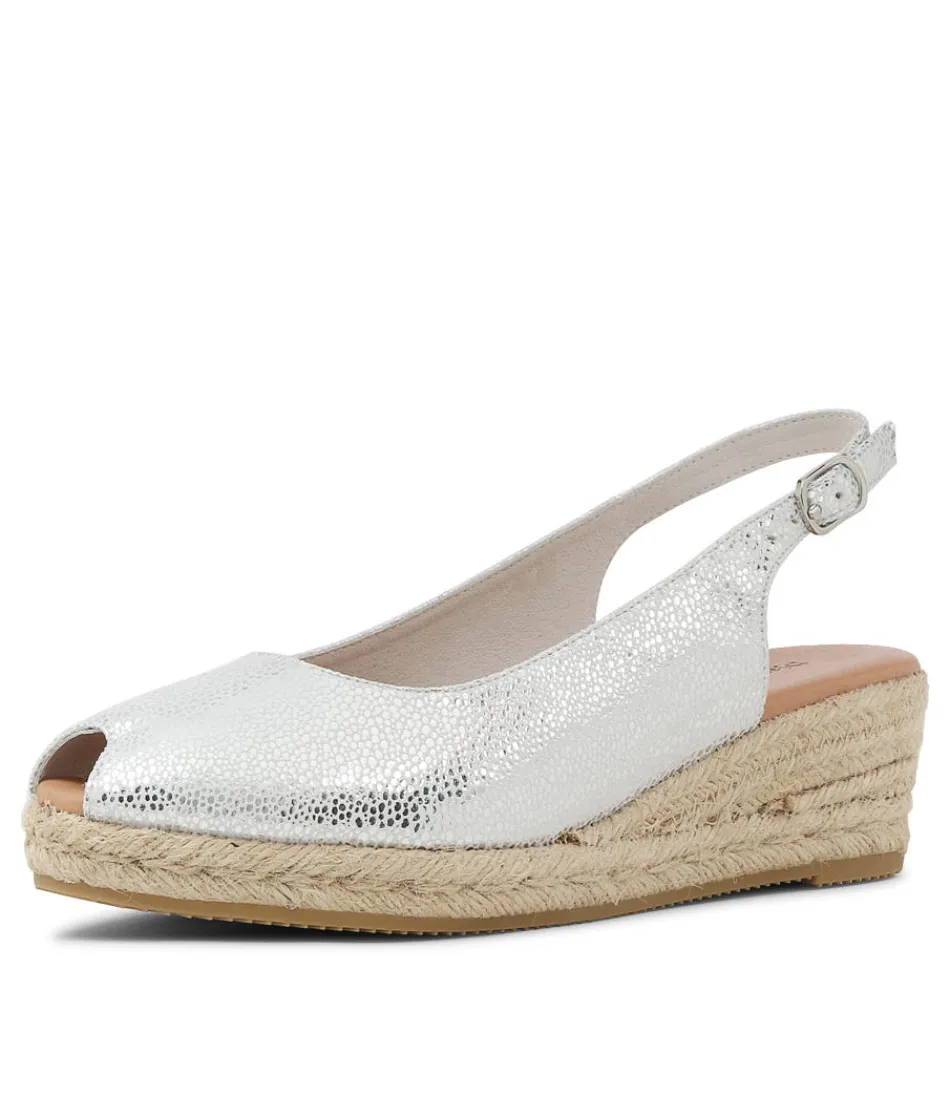 Women DJANGO & JULIETTE Espadrilles<Saniarly Silver Rope Speckle Leather Sandals