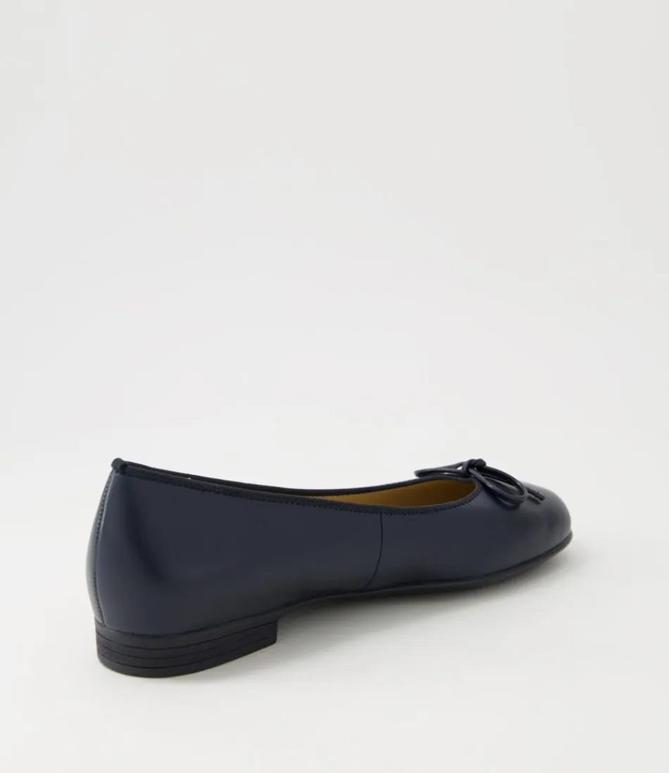 Women ARA Comfort<Sardinia 29 Blau Leather Ballet Flats