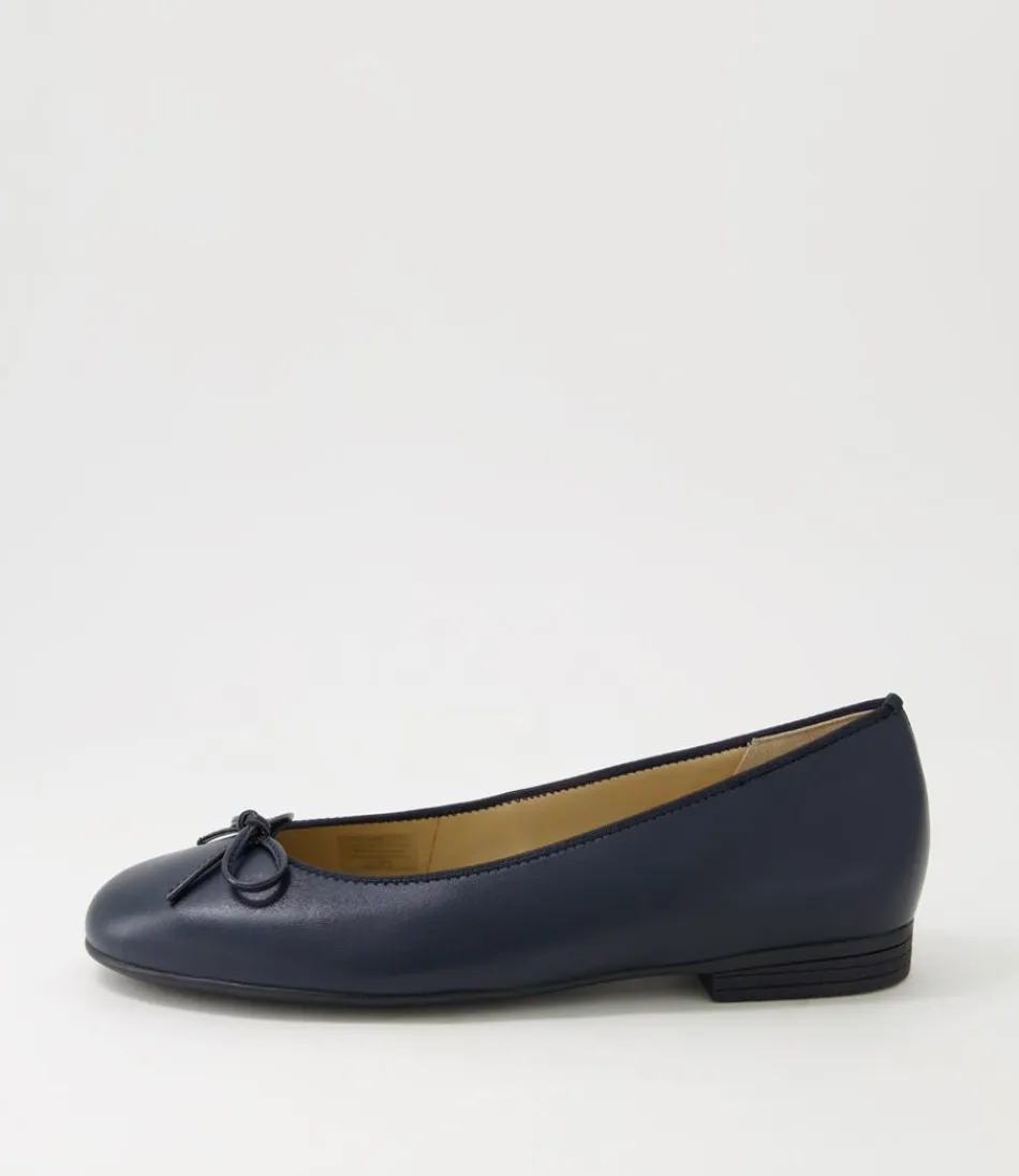 Women ARA Comfort<Sardinia 29 Blau Leather Ballet Flats