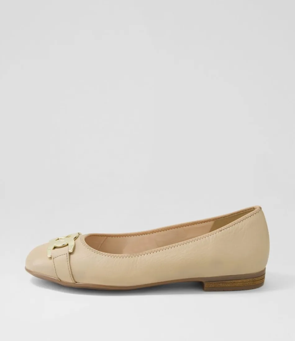 Women ARA Comfort<Sardinia 14 Sand Leather Ballet Flats