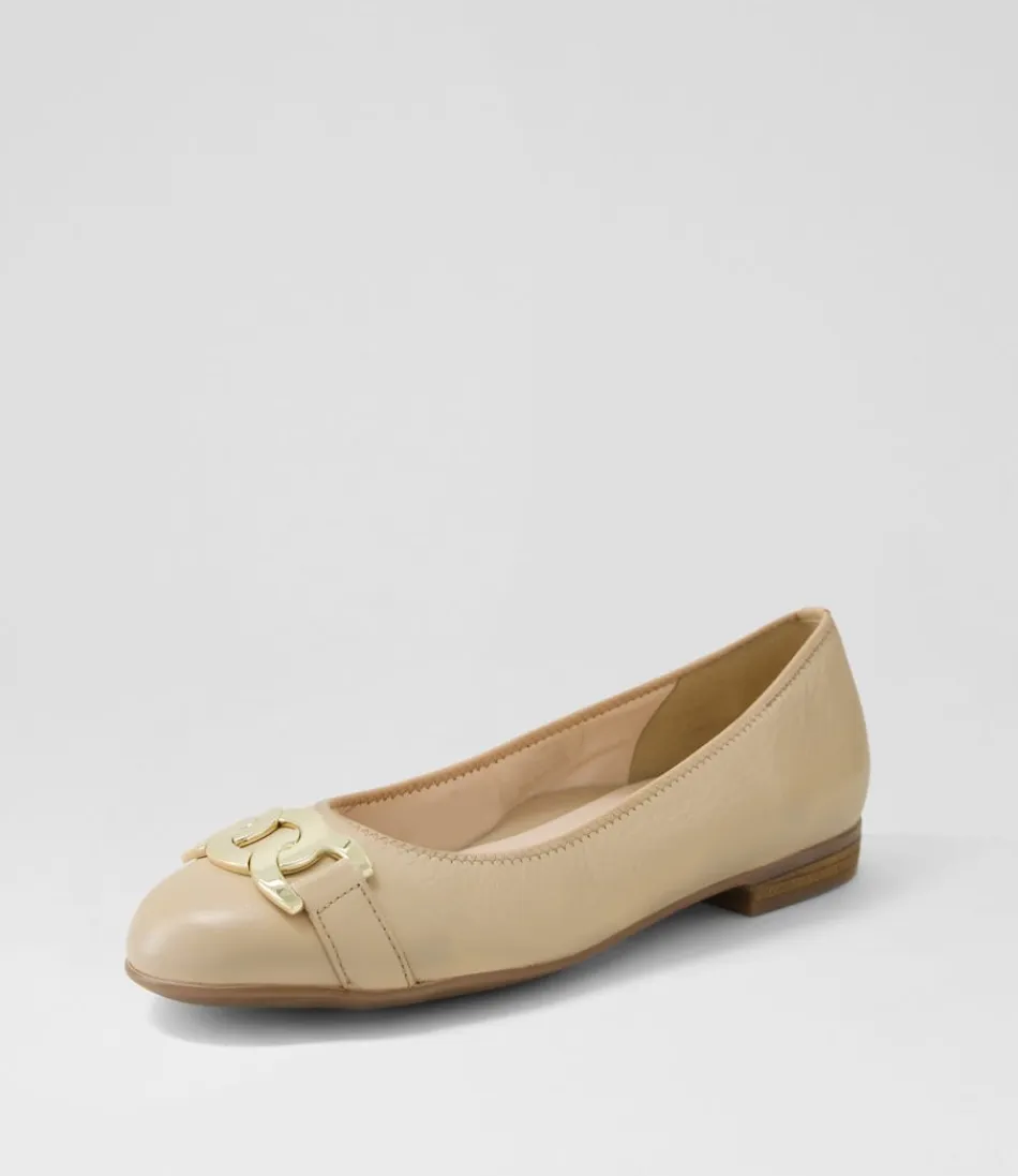 Women ARA Comfort<Sardinia 14 Sand Leather Ballet Flats