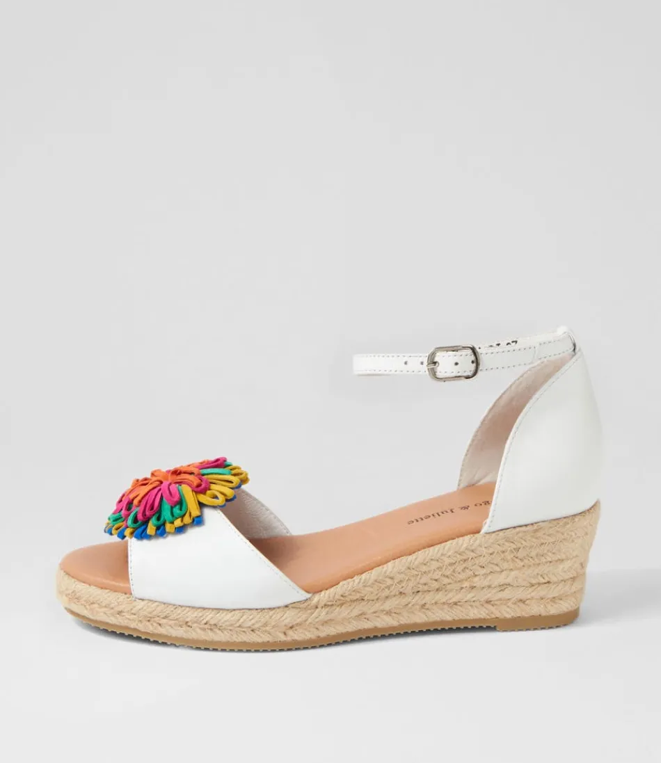 Women DJANGO & JULIETTE Espadrilles<Savea White Bright Suede Leather Sandals