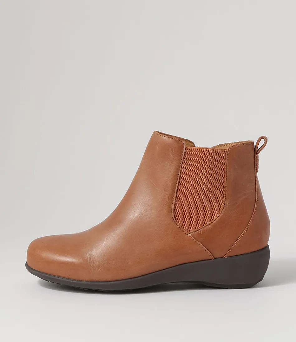 Women ZIERA Boots<Shanghai Xf Tan Choc Leather Chelsea Boots