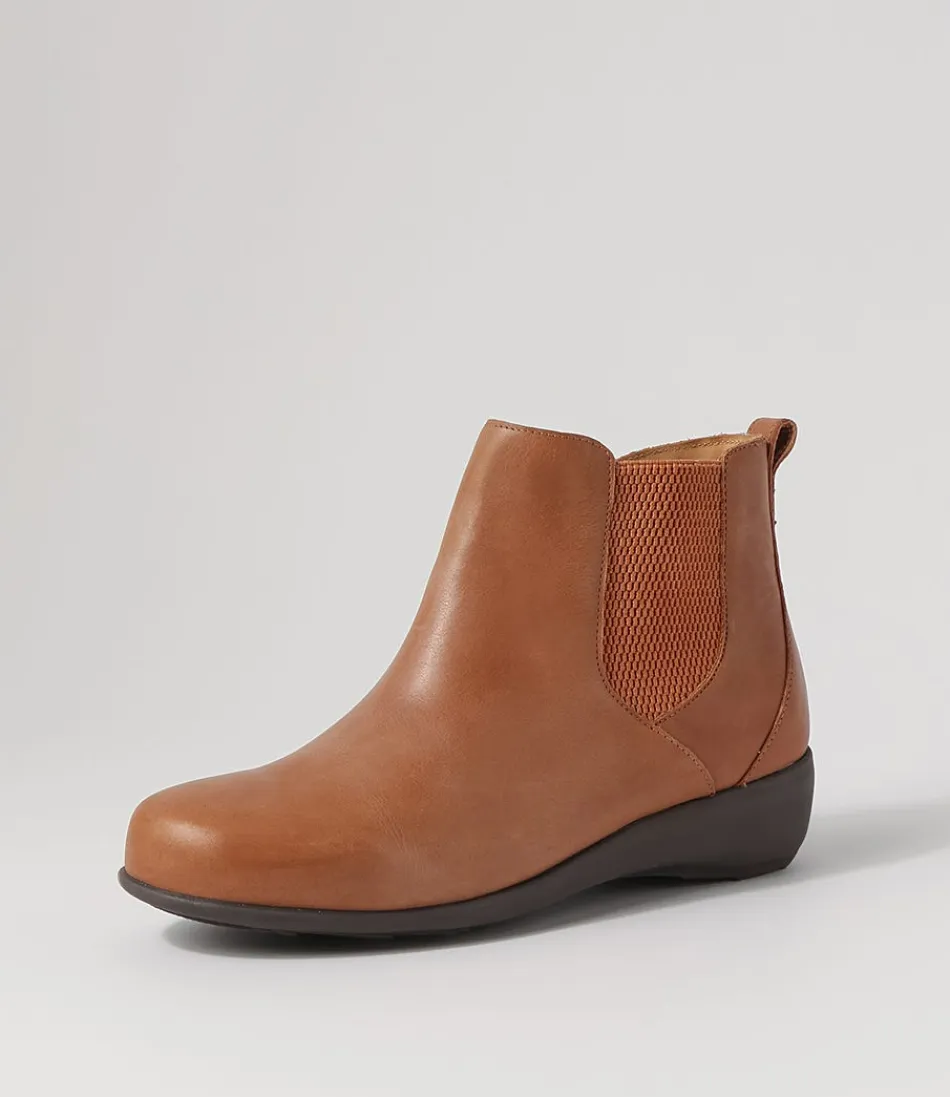 Women ZIERA Boots<Shanghai Xf Tan Choc Leather Chelsea Boots