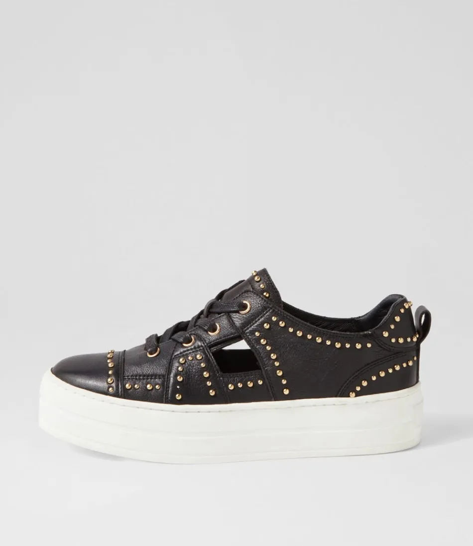 Women DJANGO & JULIETTE Sneakers<Shedd Black White Leather Sneakers