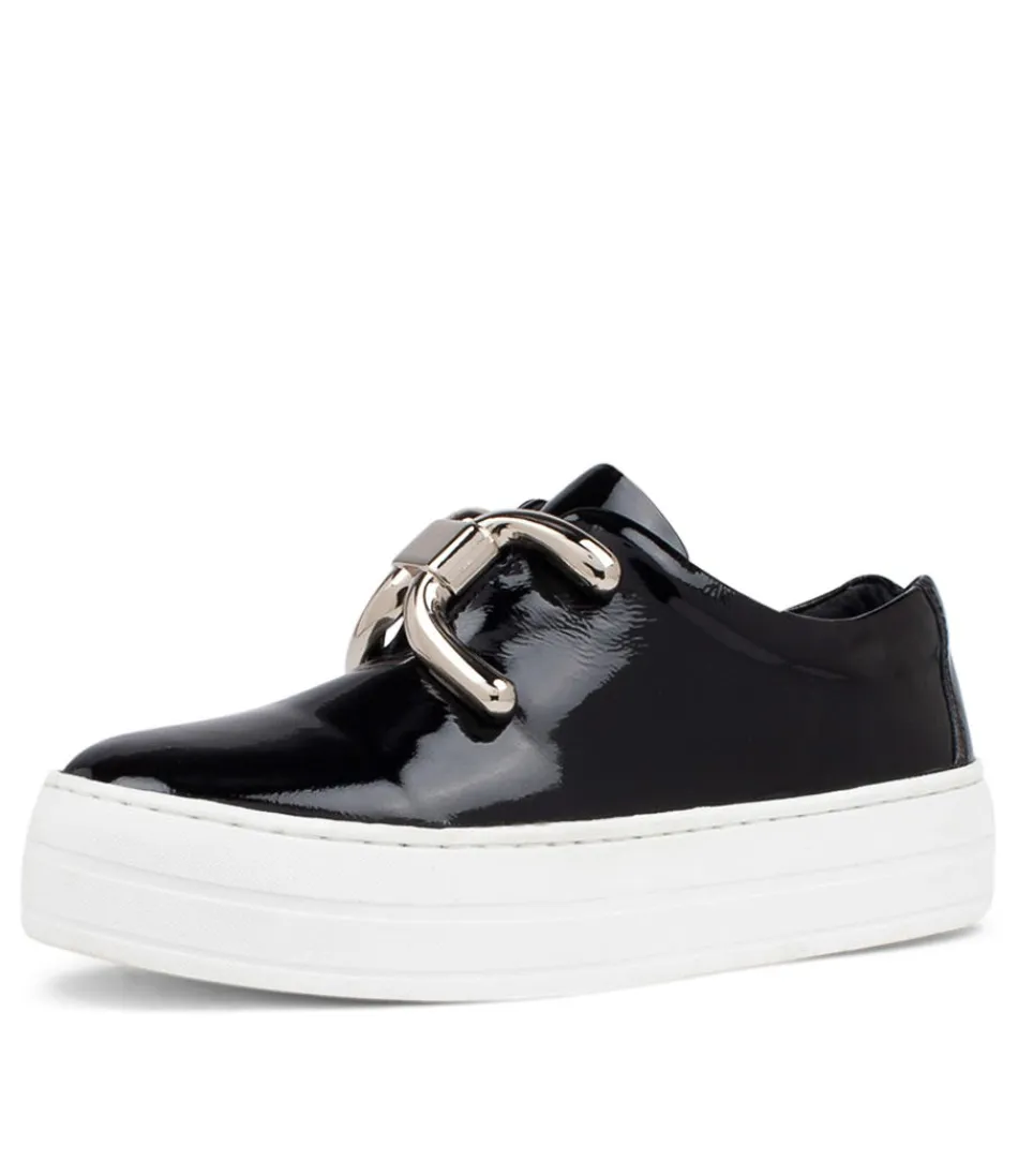 Women DJANGO & JULIETTE Sneakers<Shelina Black Patent Leather Sneakers Ws