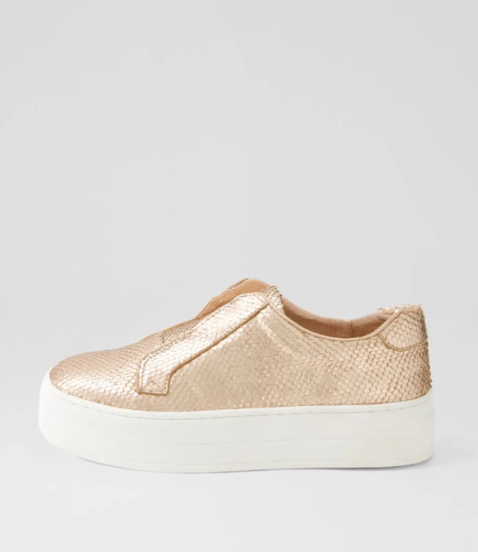 Women DJANGO & JULIETTE Sneakers<Shia Rose Gold Small Cut Leather Sneakers