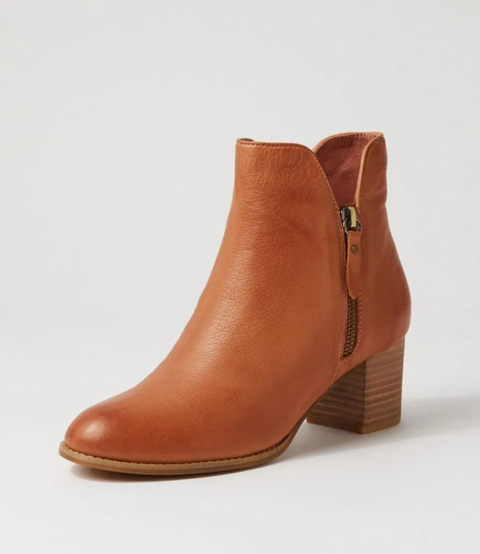 Women DJANGO & JULIETTE Boots<Shiannely Cognac Leather Ankle Boots