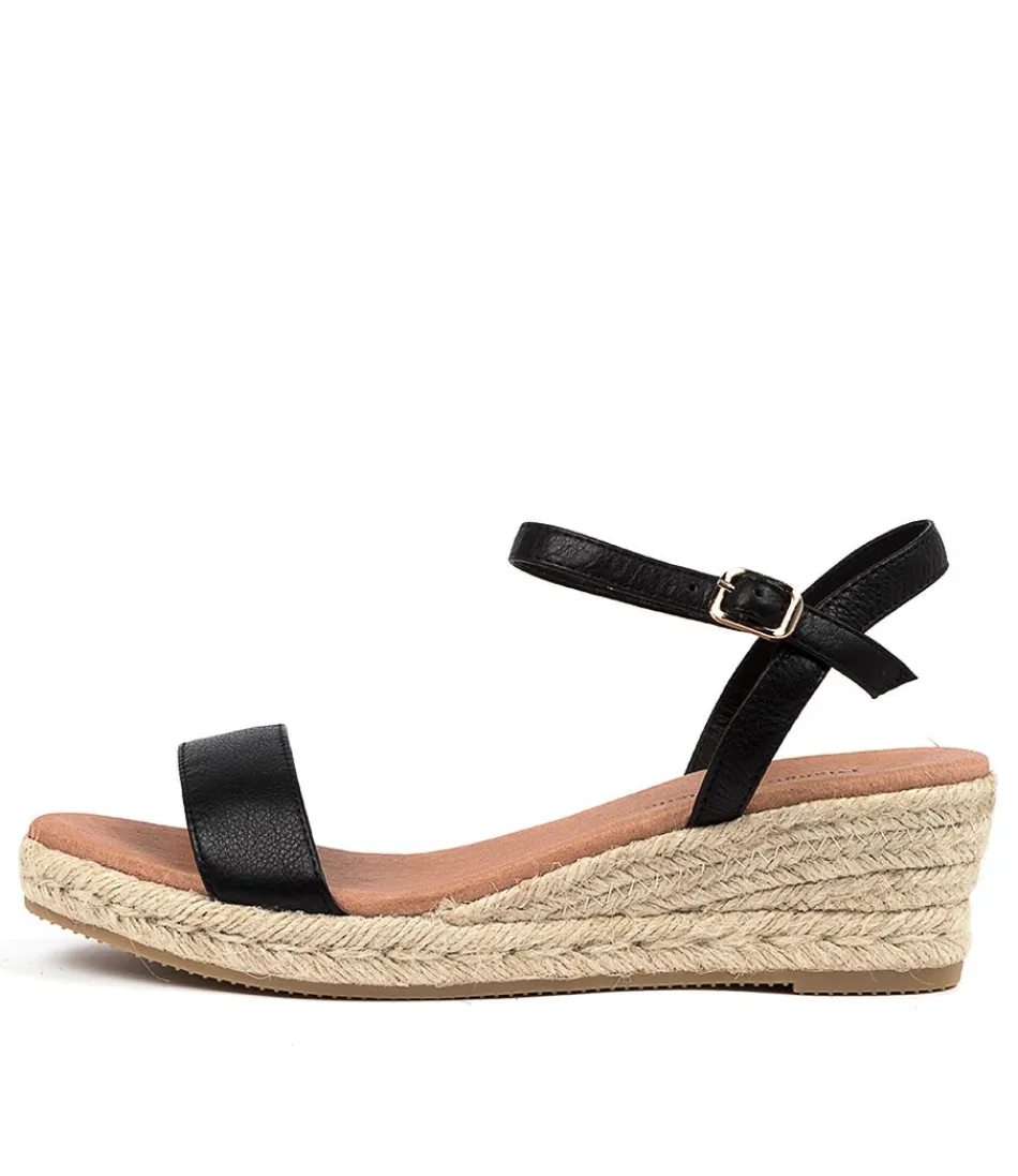 Women DJANGO & JULIETTE Espadrilles<Shielay Lrg Black Leather