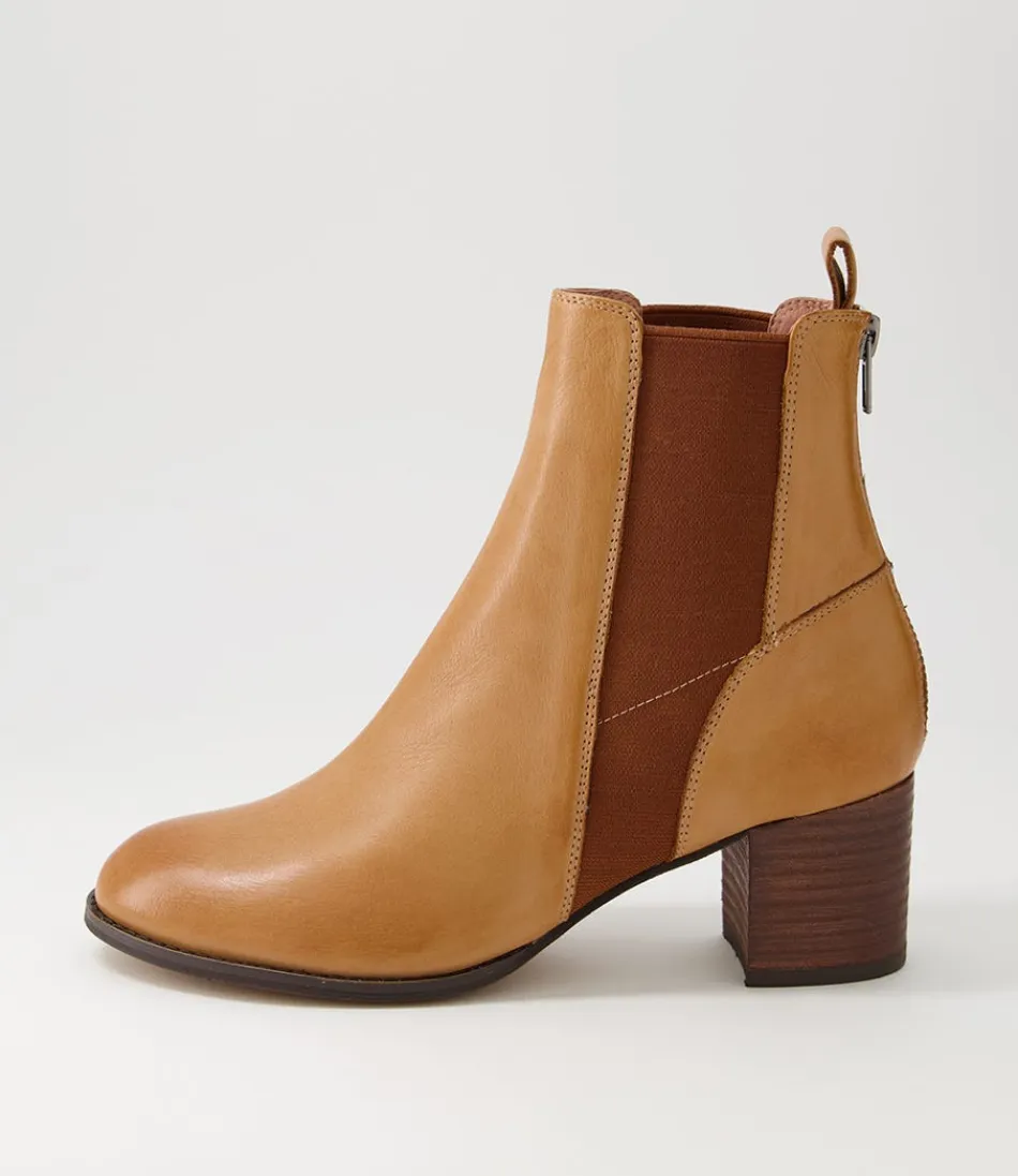 Women DJANGO & JULIETTE Boots<Shoko New Tan Choc Leather Chelsea Boots