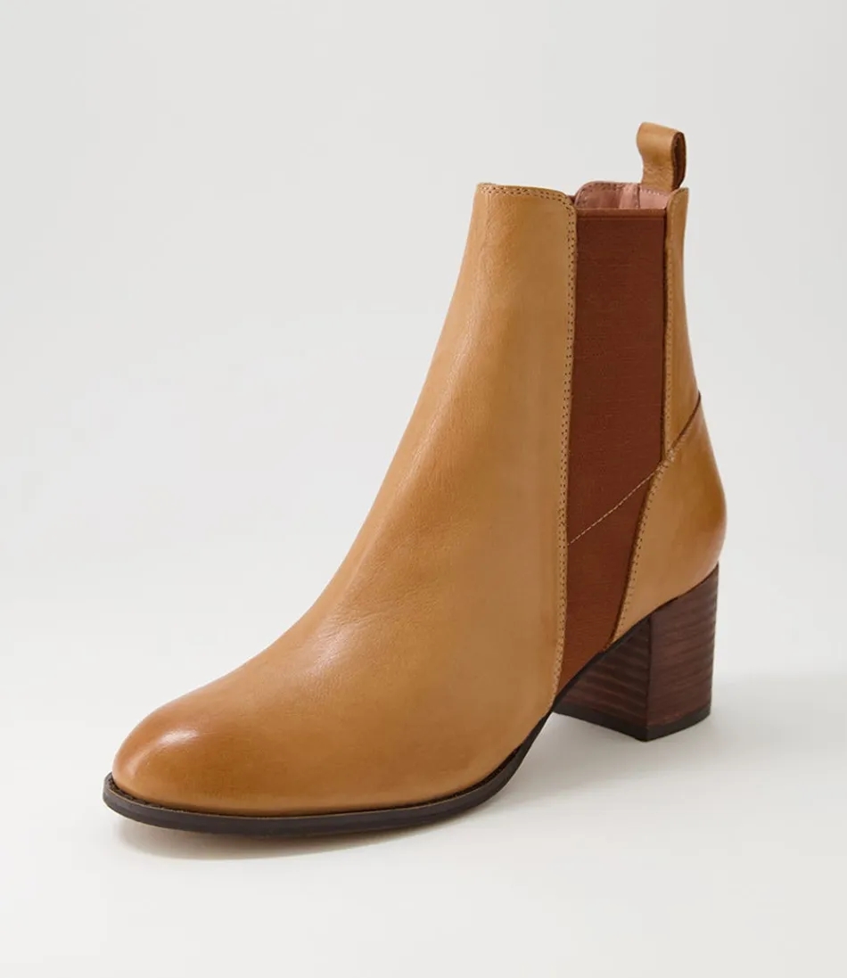 Women DJANGO & JULIETTE Boots<Shoko New Tan Choc Leather Chelsea Boots