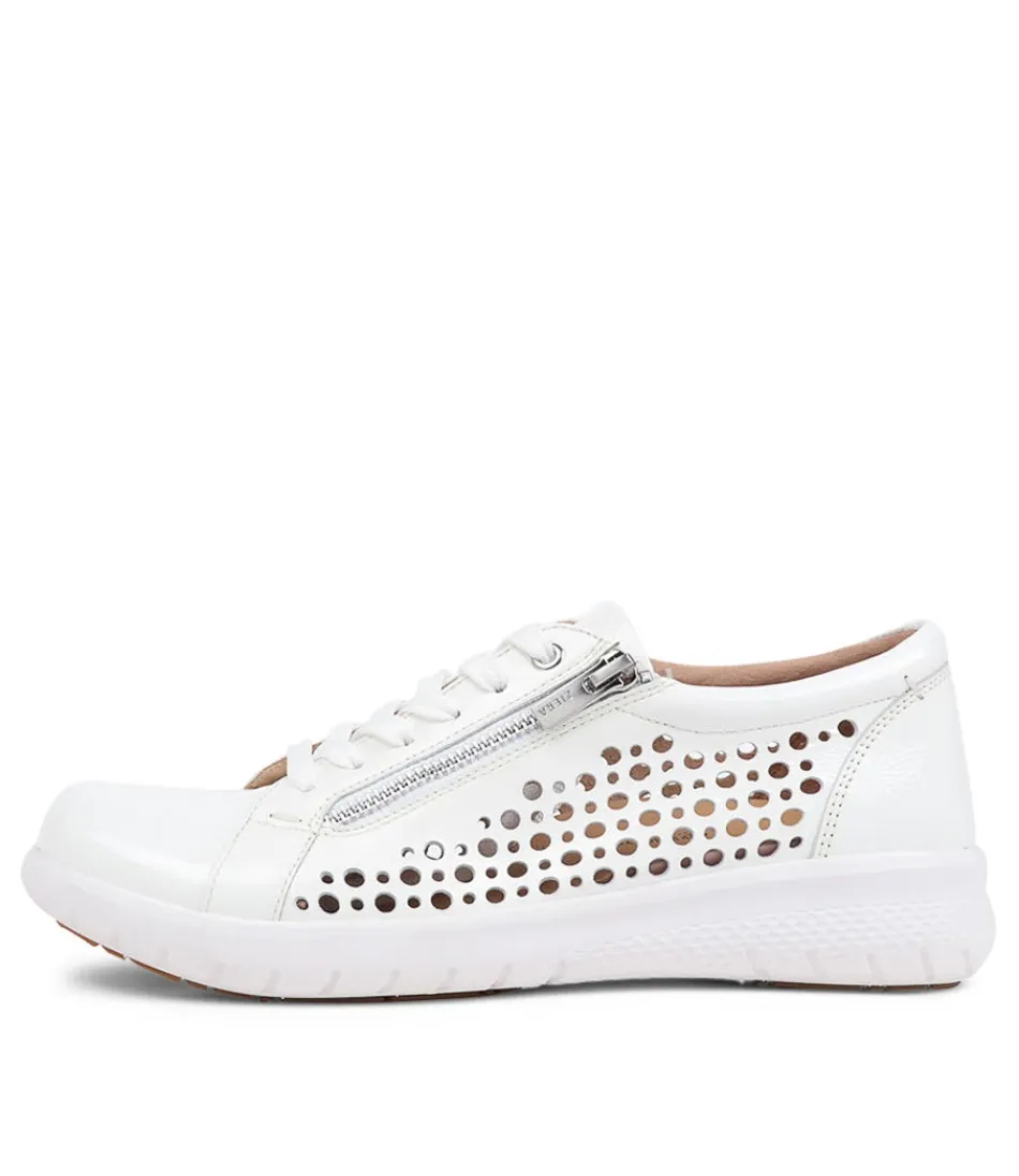 Women ZIERA Wedges<Shovo Xf White Wrinkle Patent Sneakers