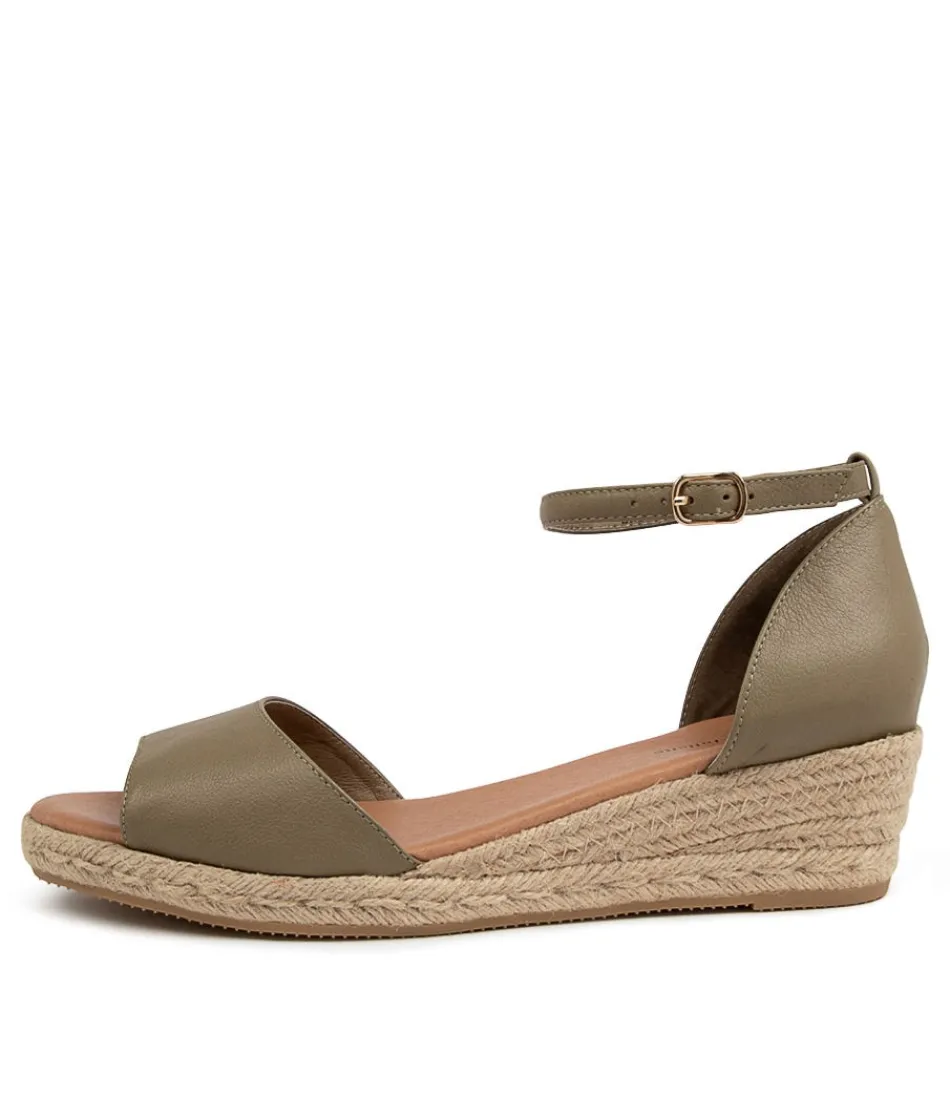 Women DJANGO & JULIETTE Espadrilles<Skip Lrg Khaki Leather