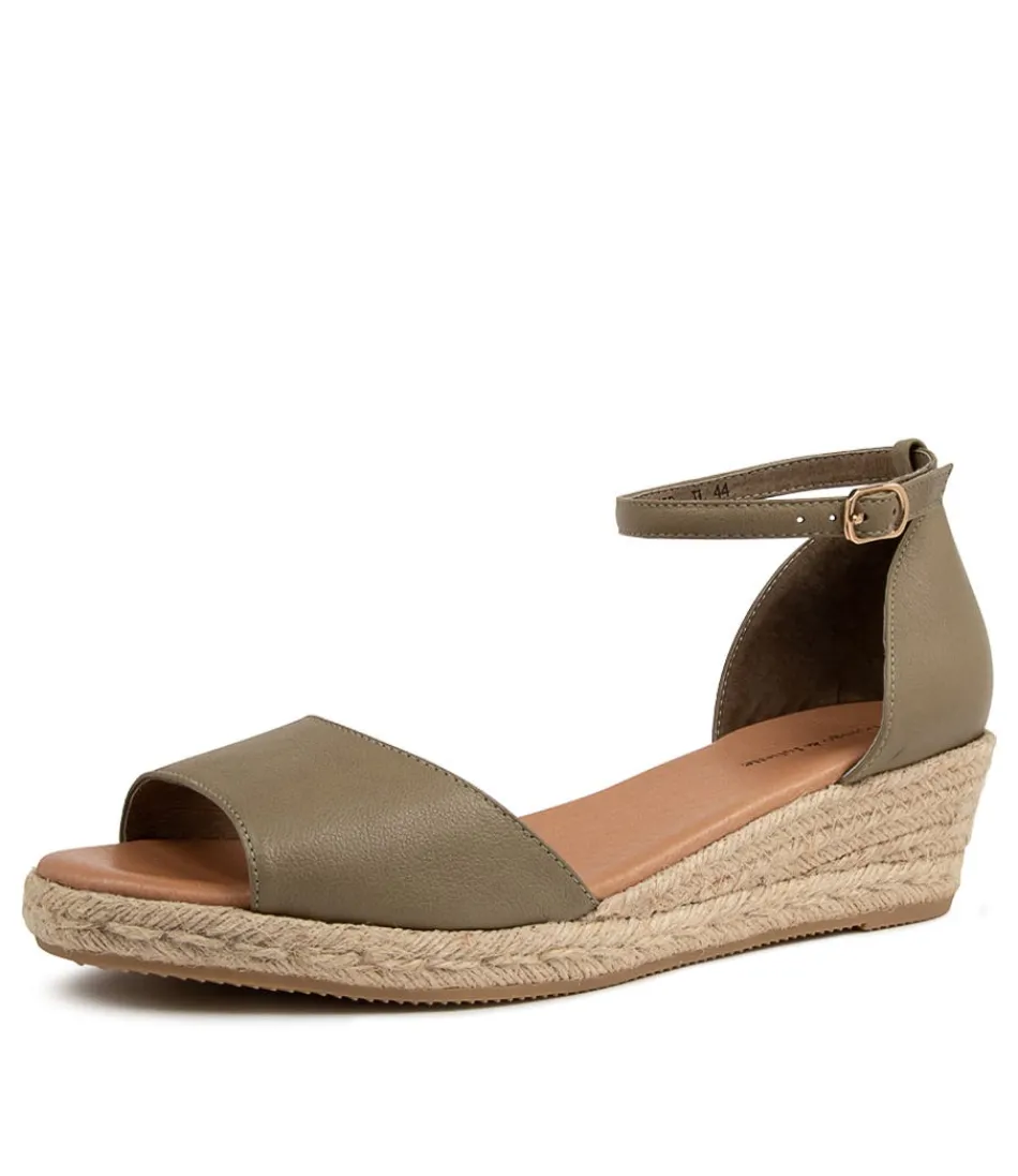 Women DJANGO & JULIETTE Espadrilles<Skip Lrg Khaki Leather