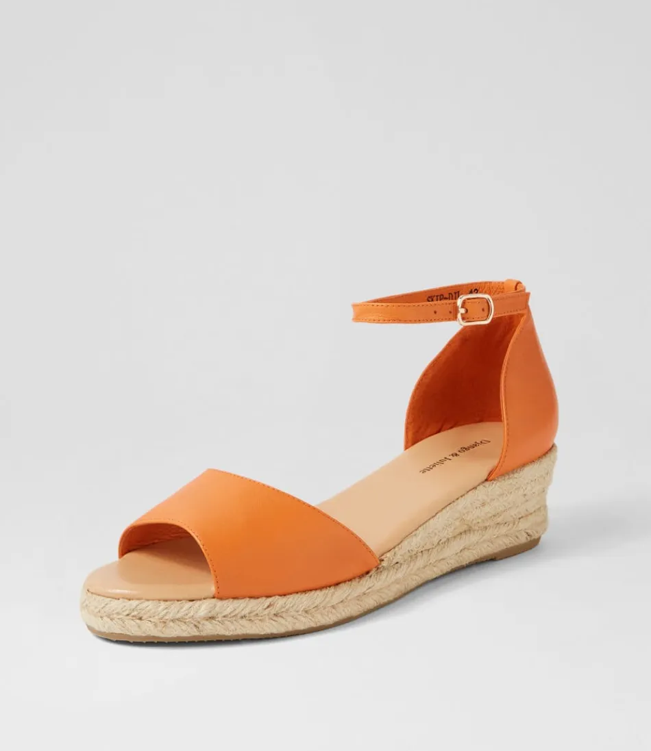 Women DJANGO & JULIETTE Espadrilles<Skip Lrg Orange Natural Rope Leather Espadrilles