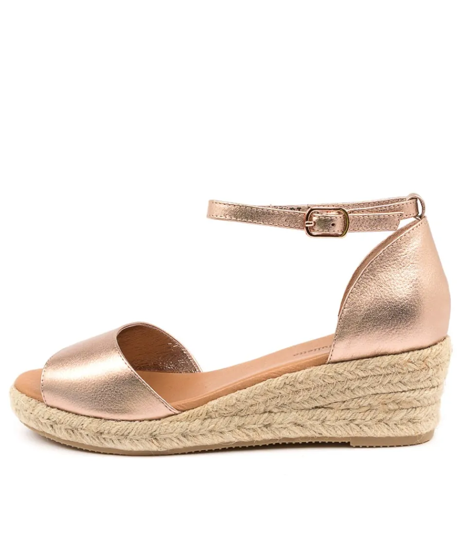 Women DJANGO & JULIETTE Espadrilles<Skip Rose Gold Leather