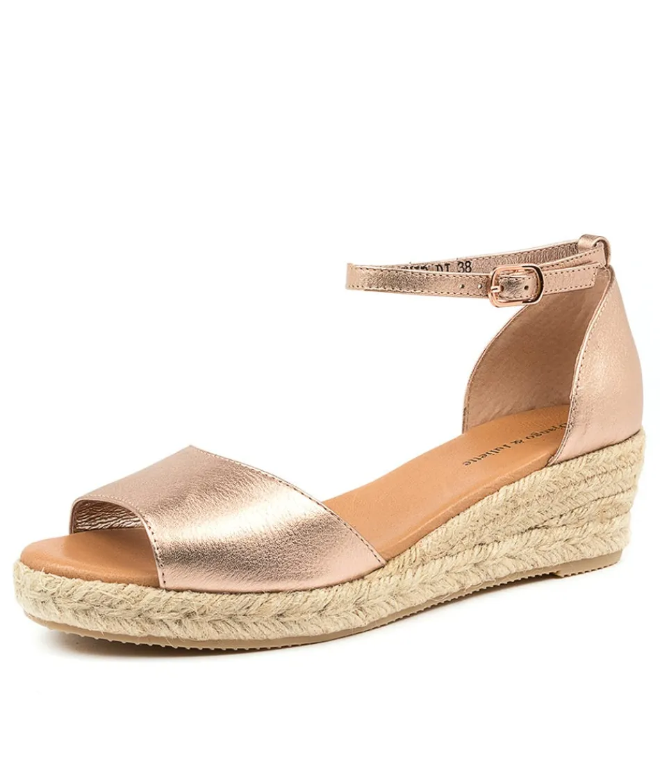 Women DJANGO & JULIETTE Espadrilles<Skip Rose Gold Leather