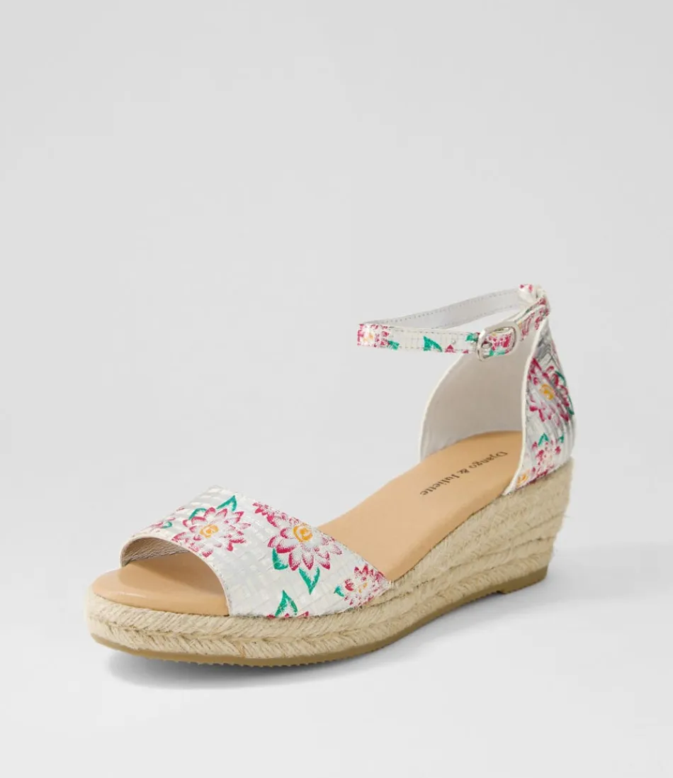 Women DJANGO & JULIETTE Espadrilles<Skip Silver Fuchsia Leather Espadrilles