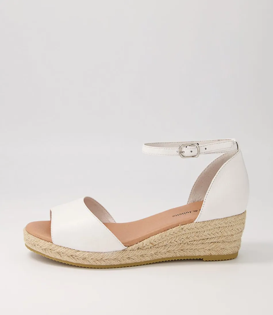 Women DJANGO & JULIETTE Espadrilles<Skip White Natural Rope Leather Sandals