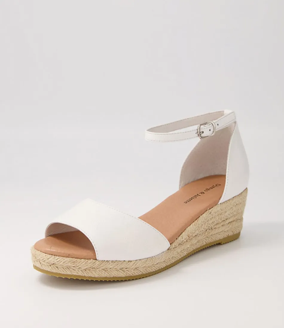 Women DJANGO & JULIETTE Espadrilles<Skip White Natural Rope Leather Sandals