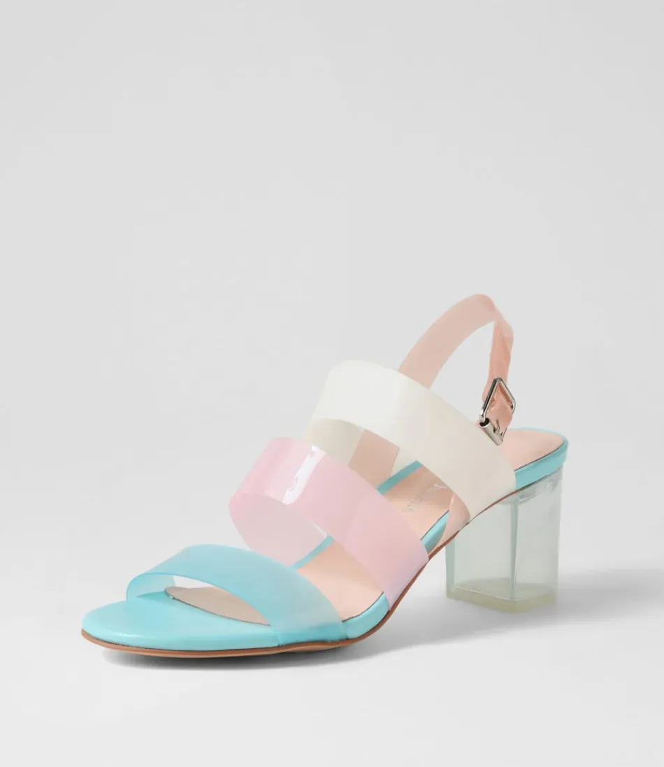 Women DJANGO & JULIETTE Heels<Skytles Blue Multi Vinylite Sandals