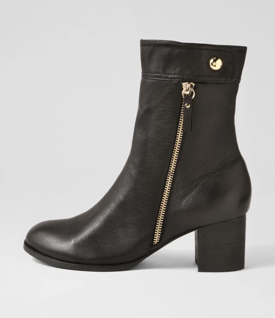 Women DJANGO & JULIETTE Boots<Skyy Black Leather Chelsea Boots