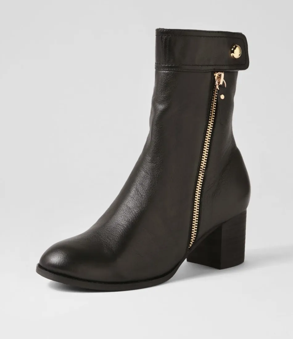 Women DJANGO & JULIETTE Boots<Skyy Black Leather Chelsea Boots