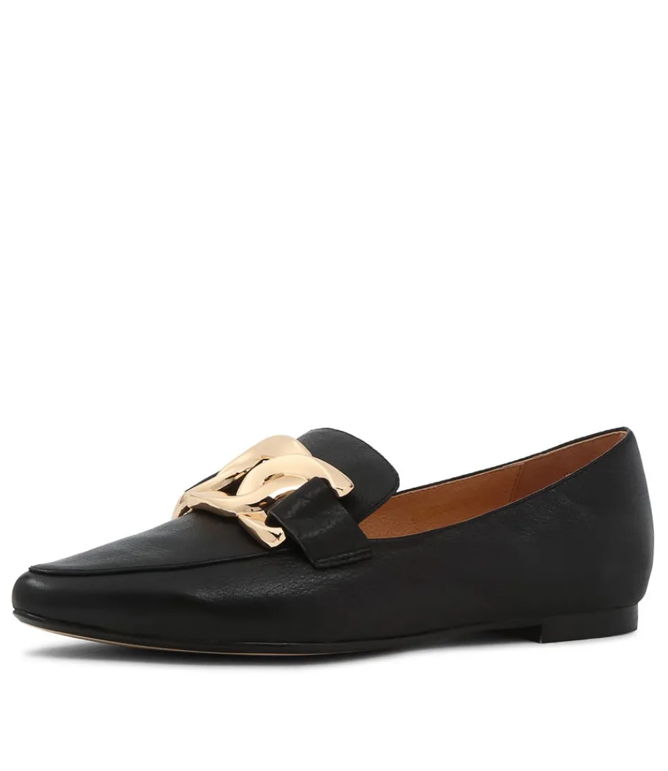 Women TOP END Loafers<Socoro Black Leather Loafers