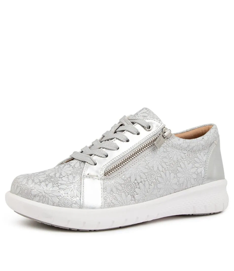 Women ZIERA Comfort<Solar Xf Silver Daisy Lea