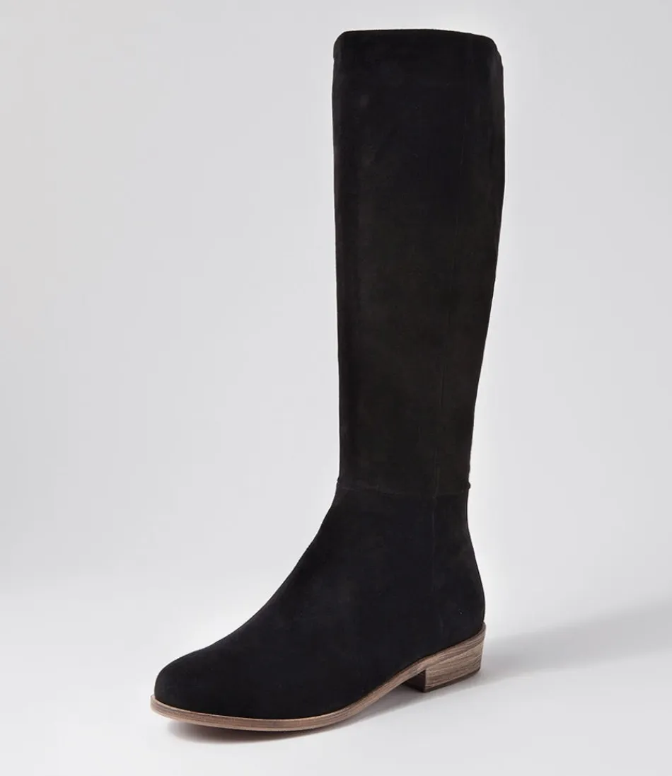 Women DJANGO & JULIETTE Boots<Strath Black Suede Knee High Boots