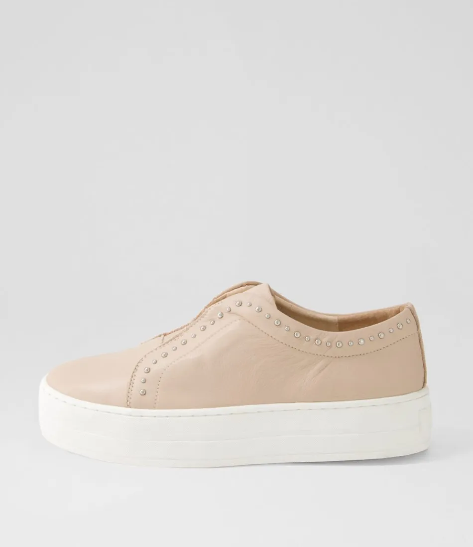 Women DJANGO & JULIETTE Sneakers<Synty Nude White Leather Sneakers