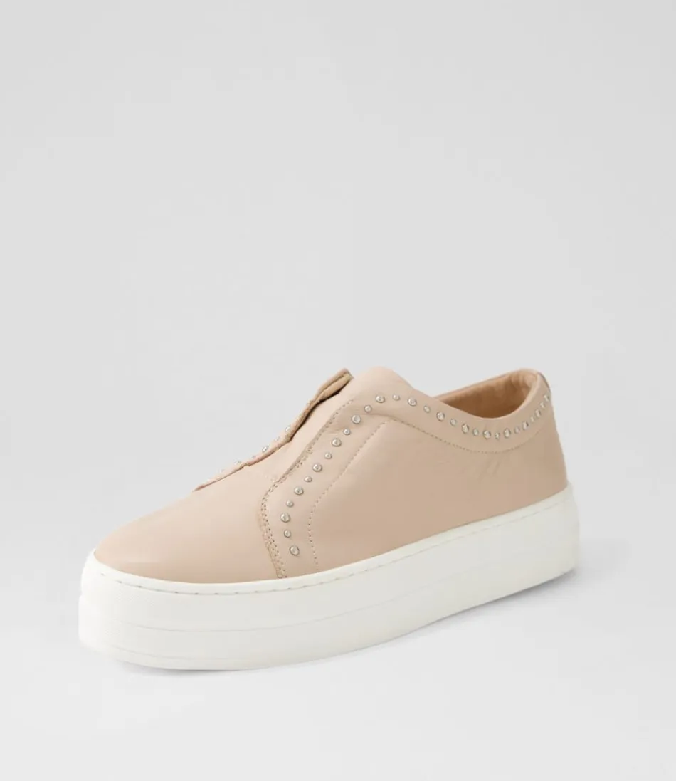 Women DJANGO & JULIETTE Sneakers<Synty Nude White Leather Sneakers