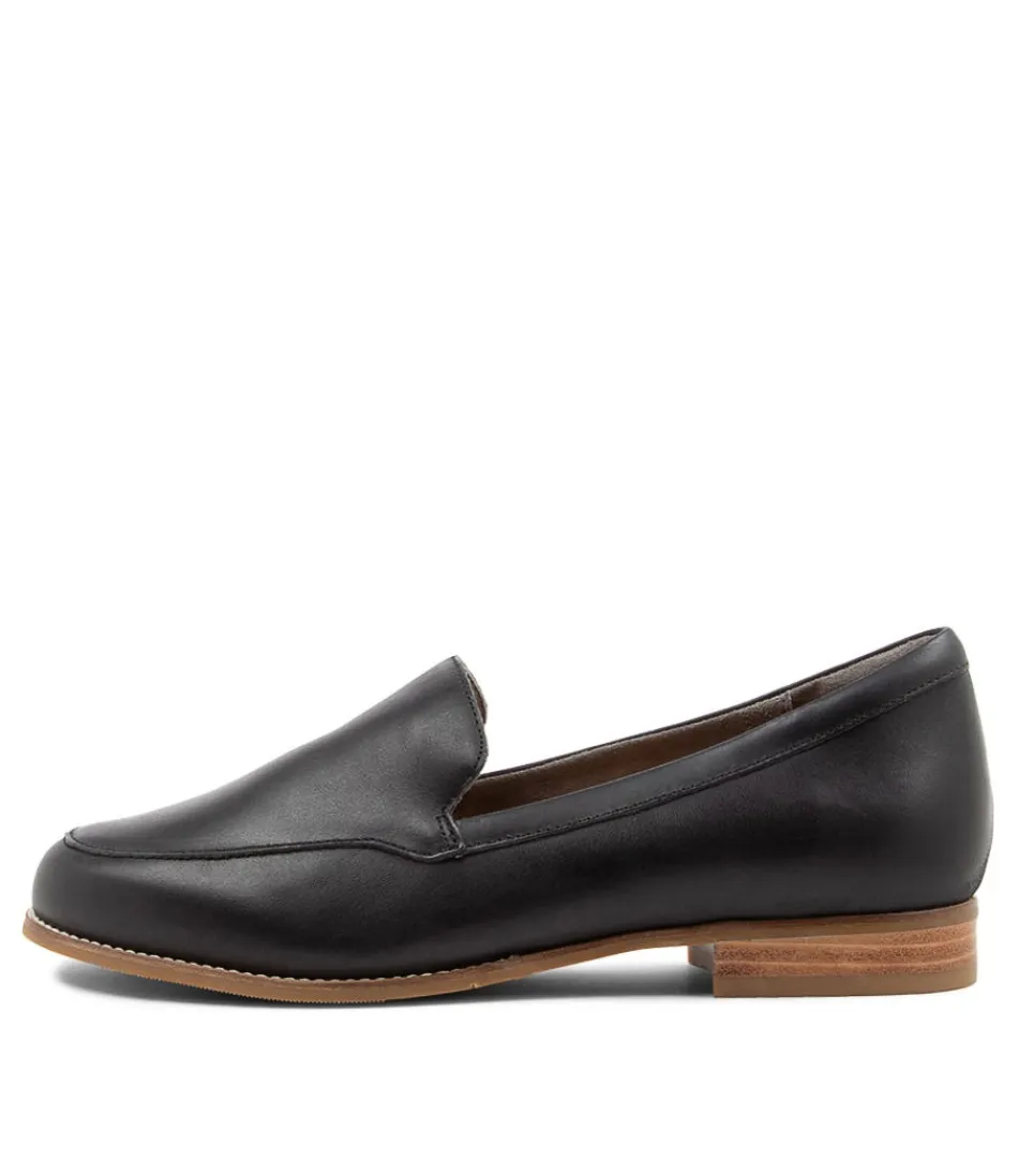 Women ZIERA Loafers<Taded Xf Black Leather Loafers