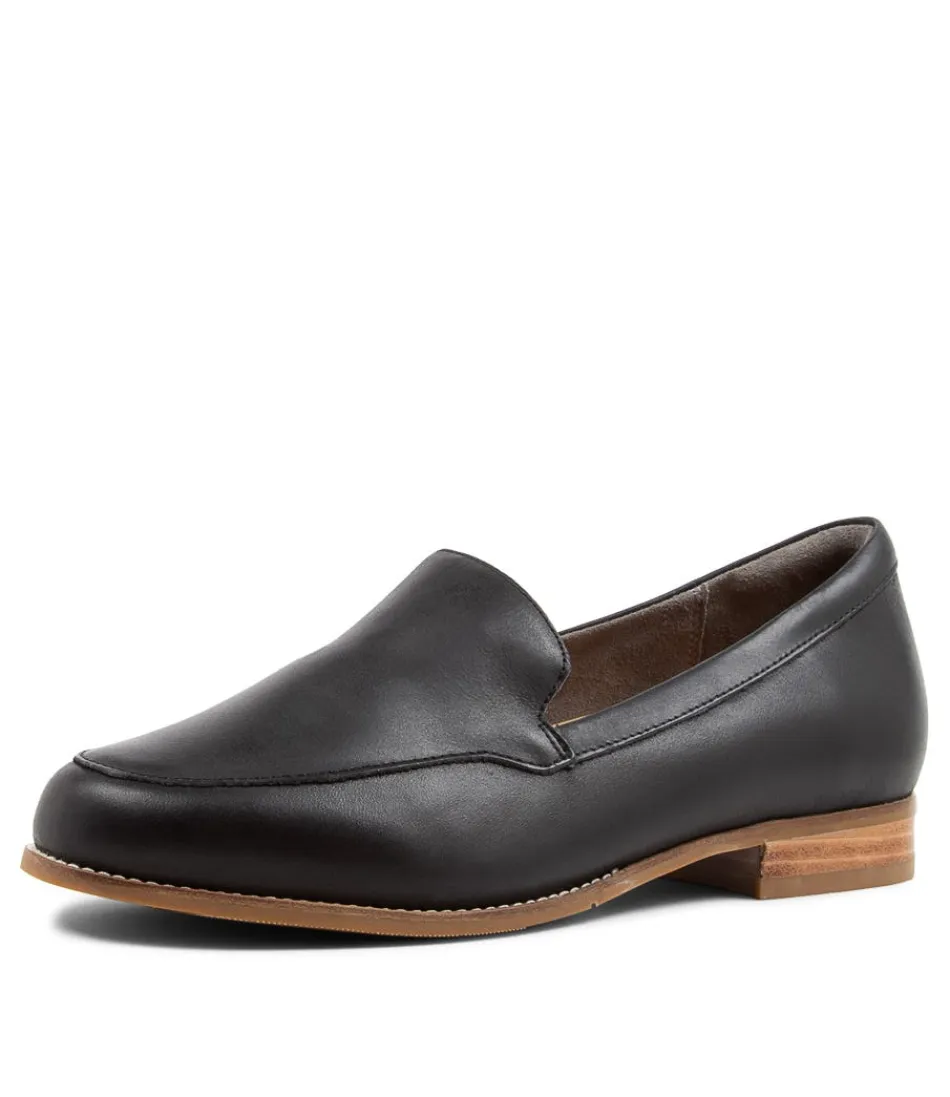 Women ZIERA Loafers<Taded Xf Black Leather Loafers