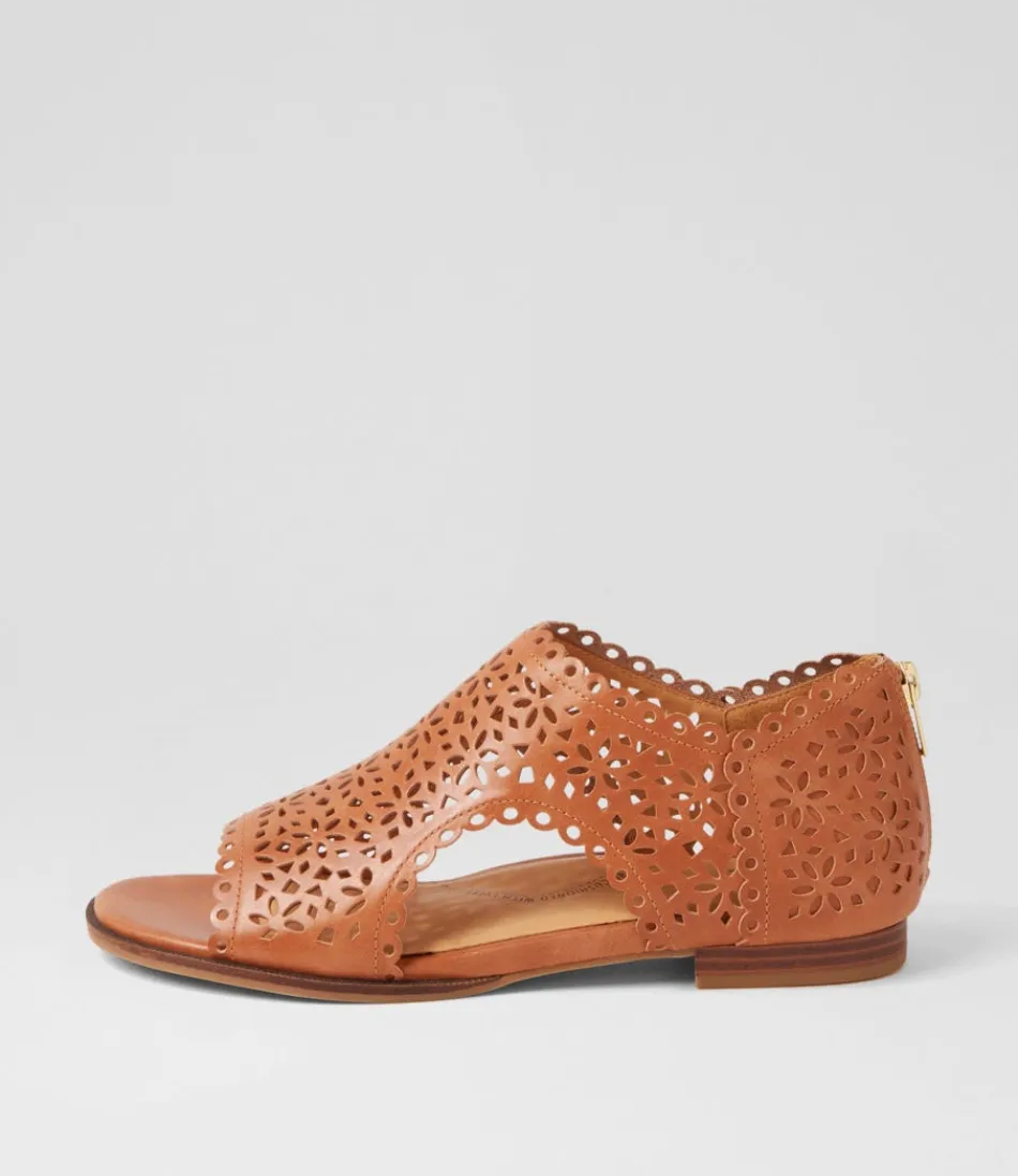 Women ZIERA Flats<Talexys W Tan Leather Sandals