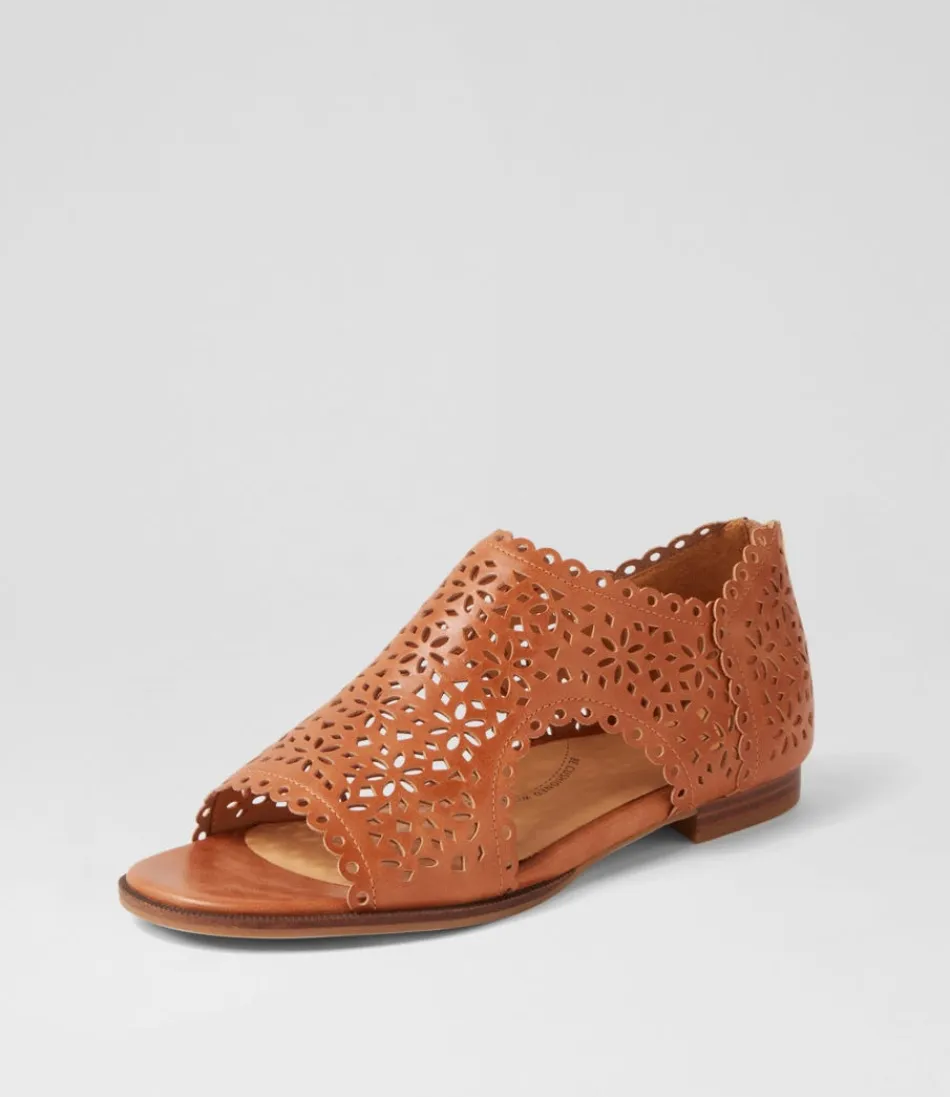 Women ZIERA Flats<Talexys W Tan Leather Sandals