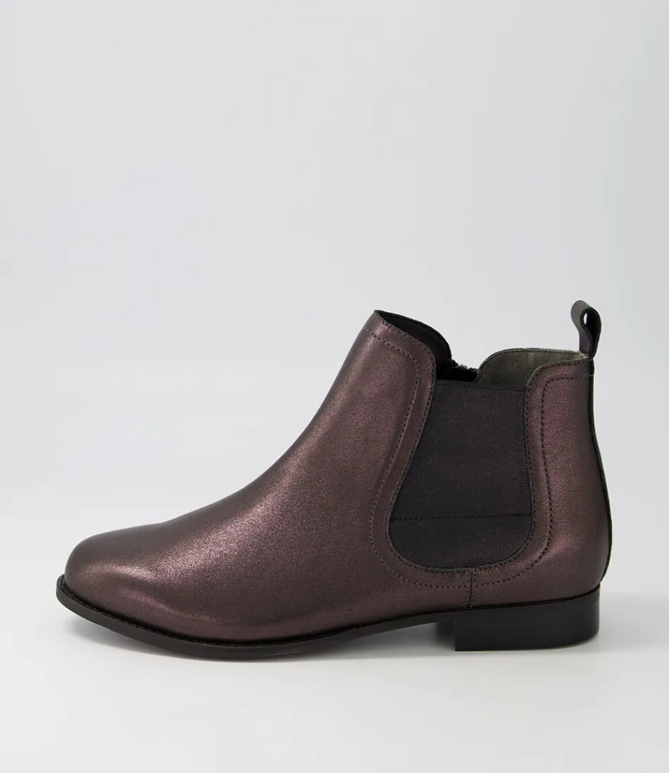 Women ZIERA Boots<Talia Xf Black Glow Leather Chelsea Boots