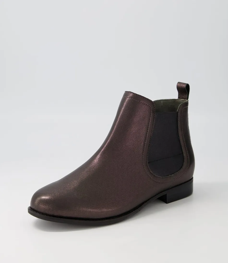 Women ZIERA Boots<Talia Xf Black Glow Leather Chelsea Boots