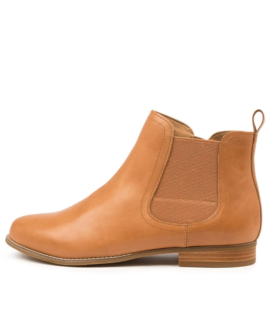 Women ZIERA Boots<Talia Xf Tan Leather Ankle Boots