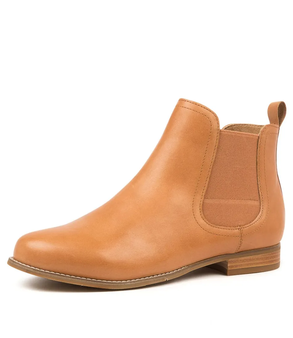 Women ZIERA Boots<Talia Xf Tan Leather Ankle Boots