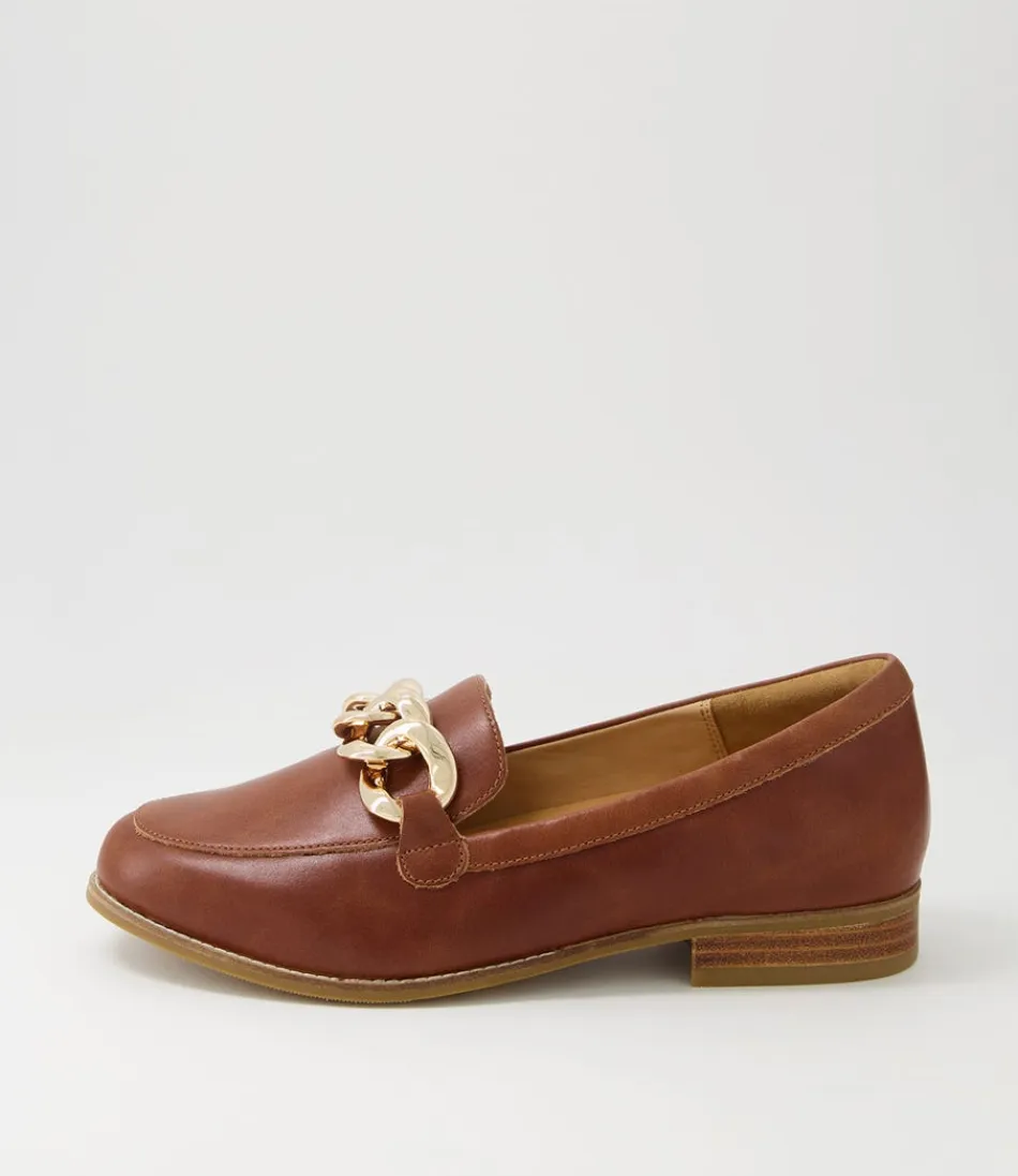 Women ZIERA Loafers<Tamest Xf Cognac Leather Flat Shoes