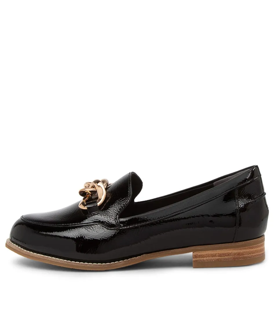 Women ZIERA Loafers<Tamya Xf Black Pat Leathr