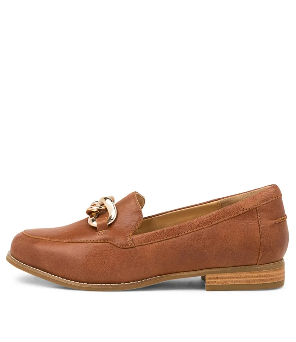 Women ZIERA Loafers<Tamya Xf Cognac Leather Loafers